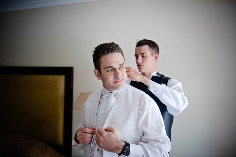 groom getting ready