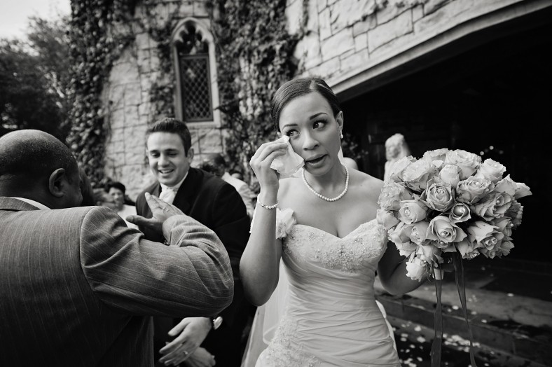 emotional wedding moment
