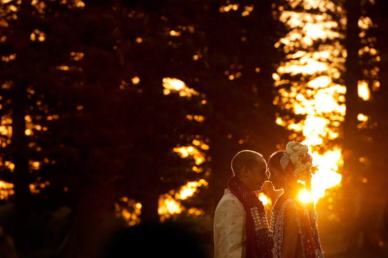 Indian wedding sunset