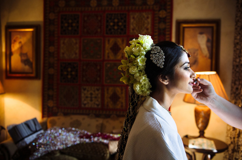 Indian Bride getting her make up done