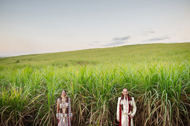 Indian bride and groom