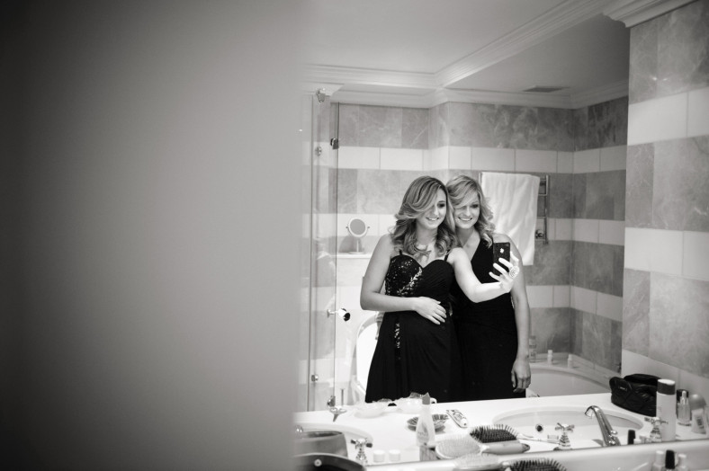 Bridesmaids getting ready Wedding at the Oyster Box Hotel Durban South Africa