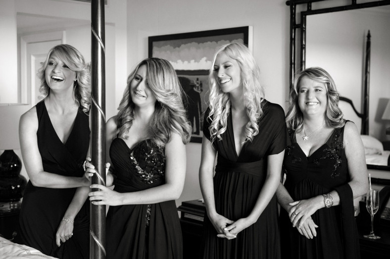 Bridesmaids Bride getting into dress Wedding at the Oyster Box Hotel Durban South Africa