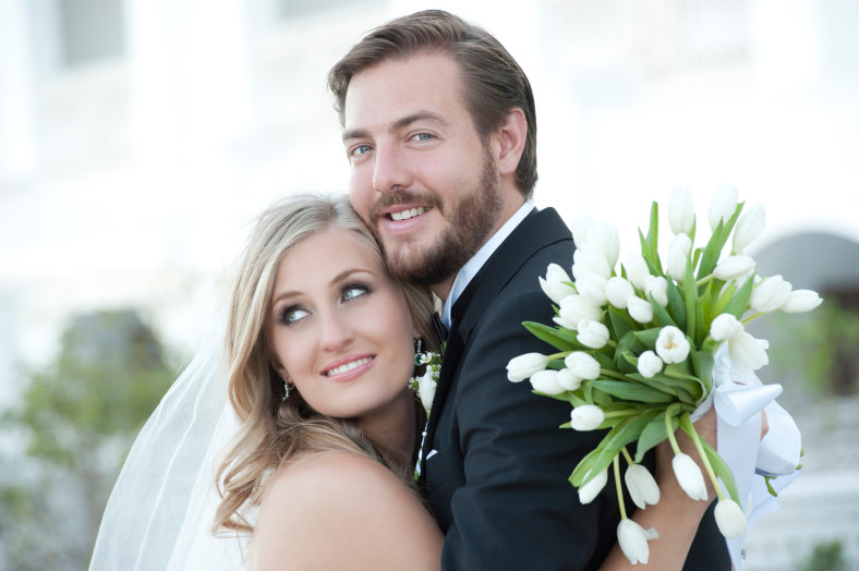 Bride and Groom at the Oyster Box Hotel Durban South Africa