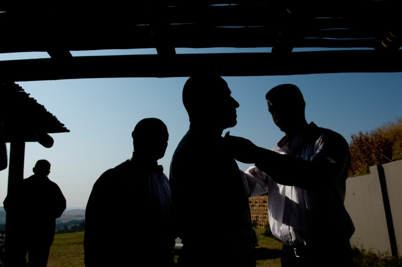 Groom wedding prep