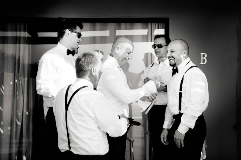 Greek Groom with groomsmen