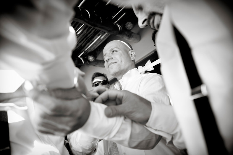 Greek Groom with groomsmen