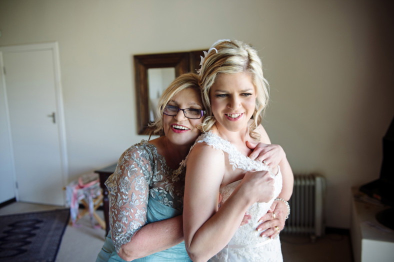 Bride with her mom