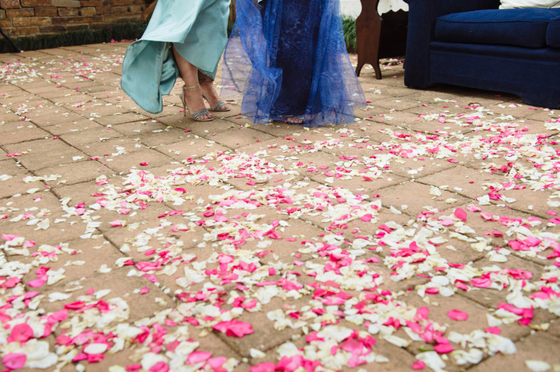 Wedding petals at Woodridge