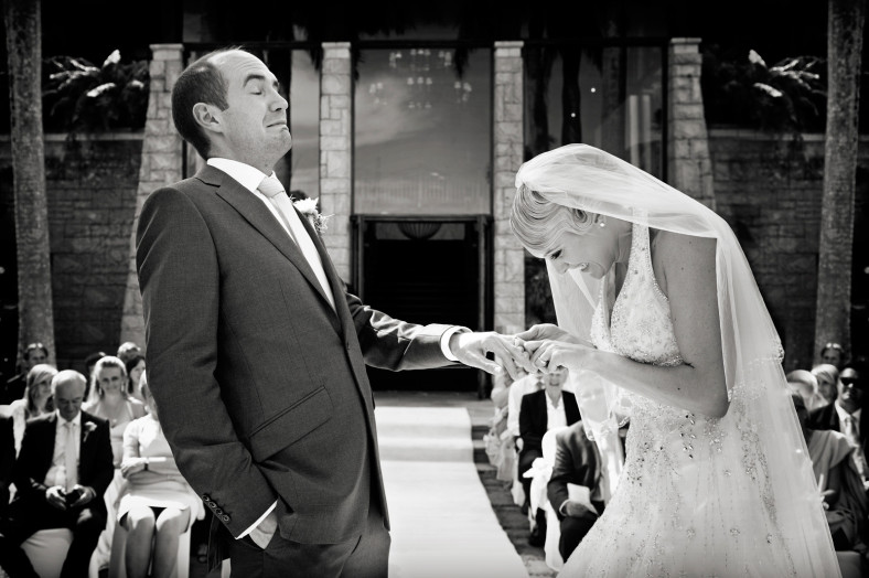 terrified man getting married