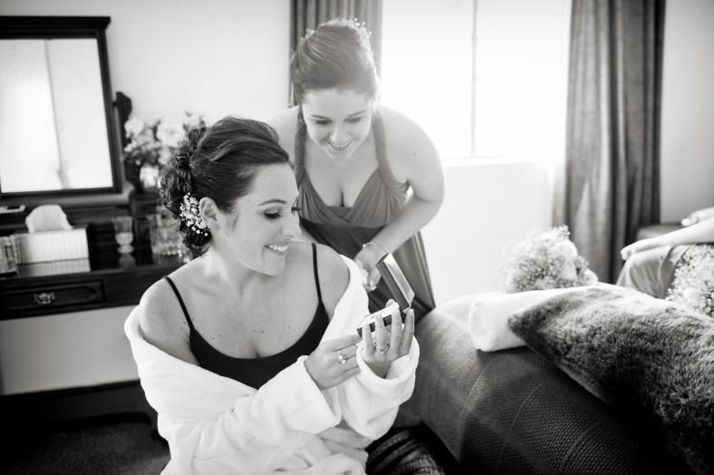 girls getting ready for a wedding