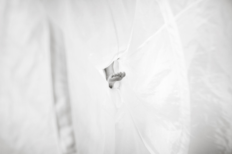bride getting dressed