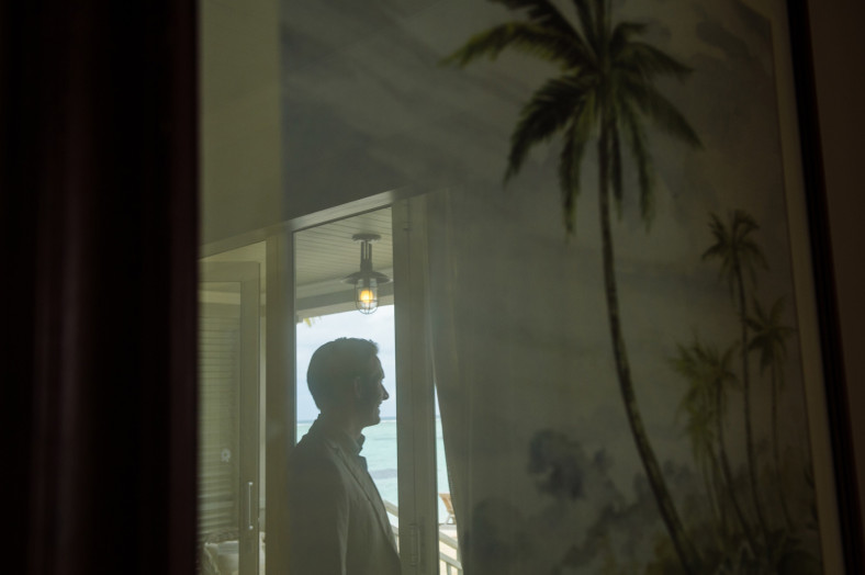 man in glass