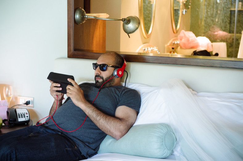 man with beats
