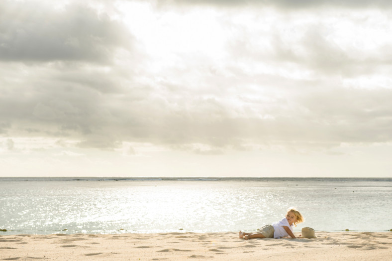 child on beach