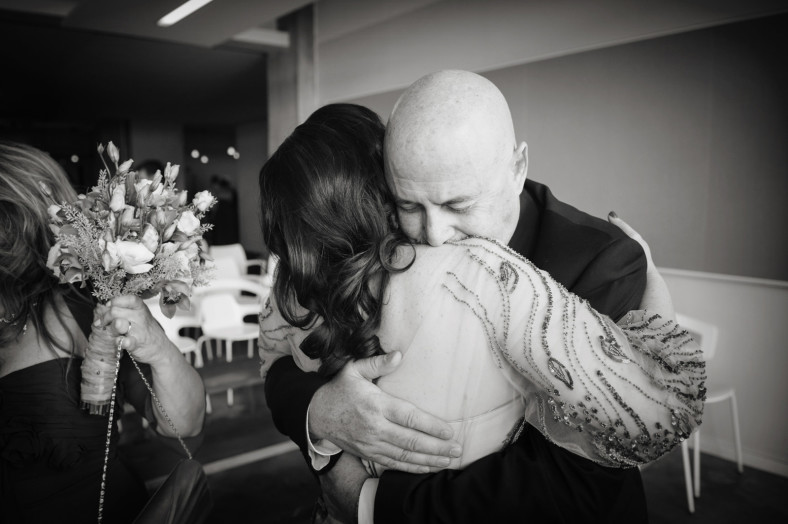 father daughter hug