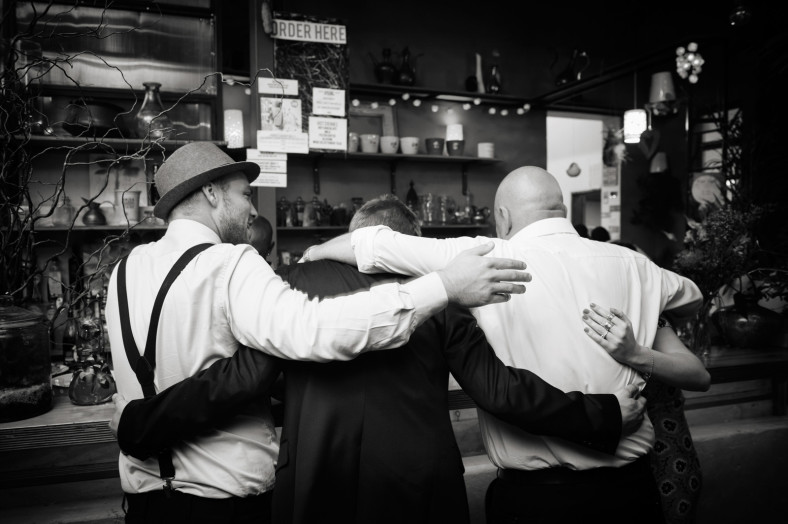 man hug