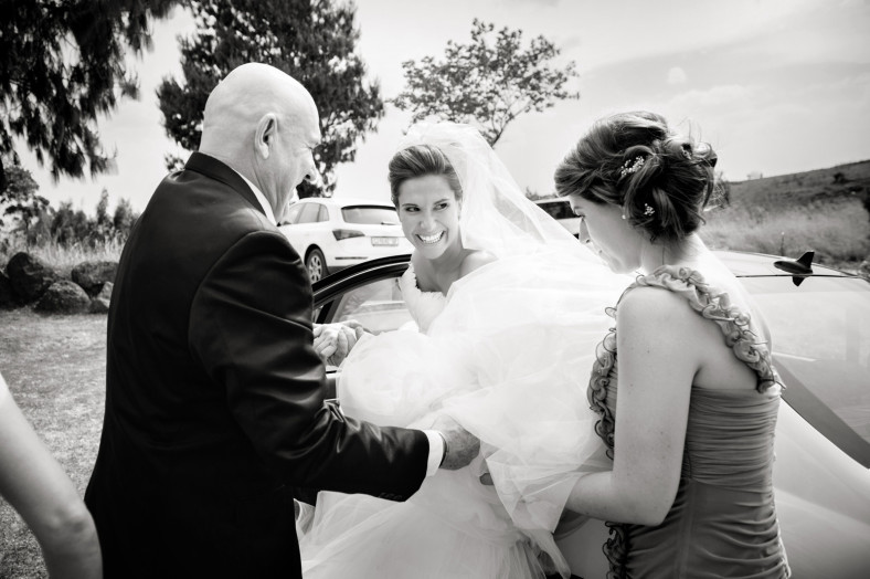 bride arriving