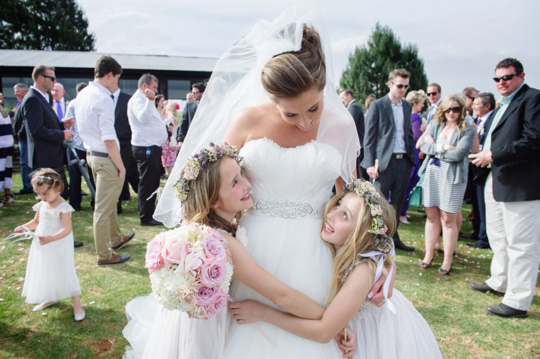 bride and girls