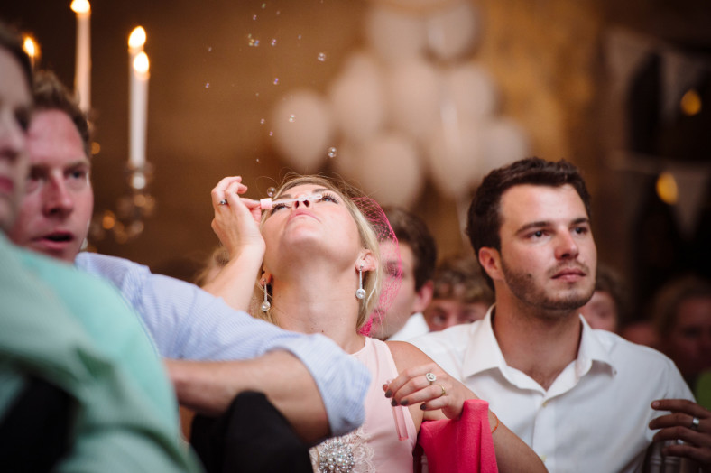 lady blowing bubbles
