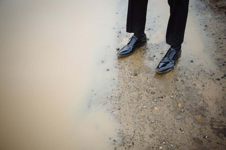shoes in mud