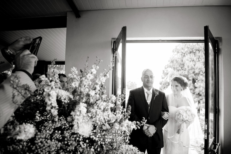 bride down the aisle