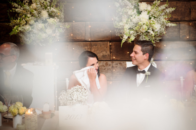 bride crying at speech