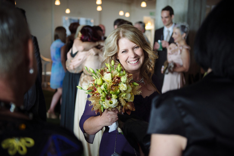 lady with flowers