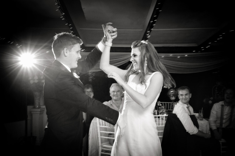 bride and groom first dance