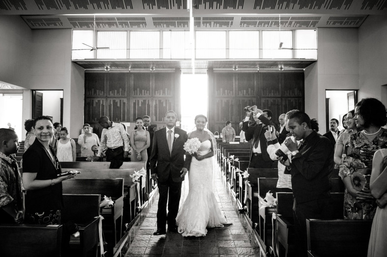 bride down the aisle