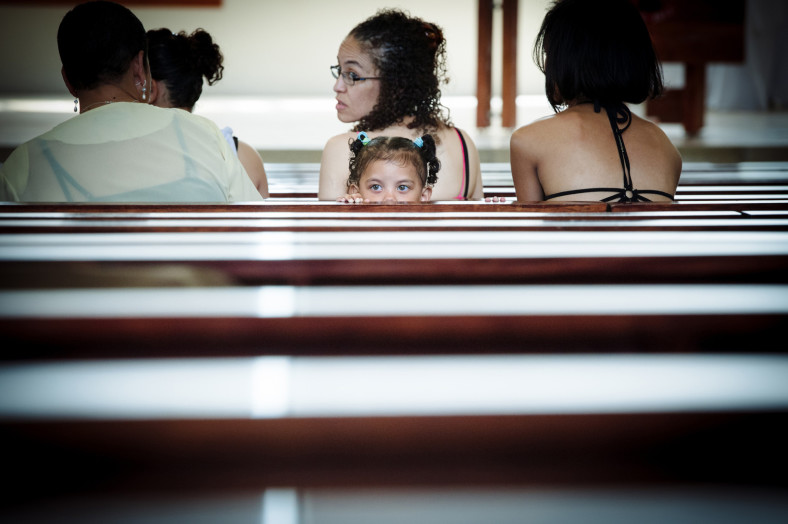 hiding flower girl