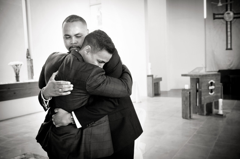 man hug