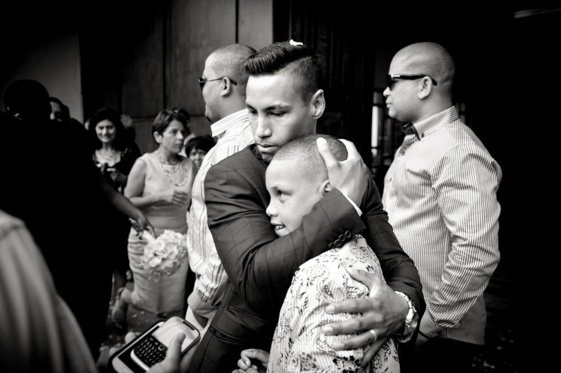 man hug