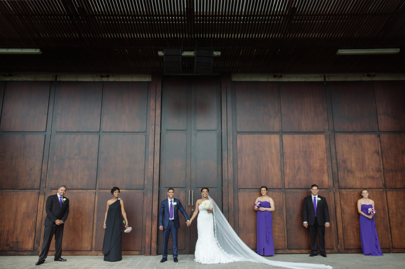 bridal party at church