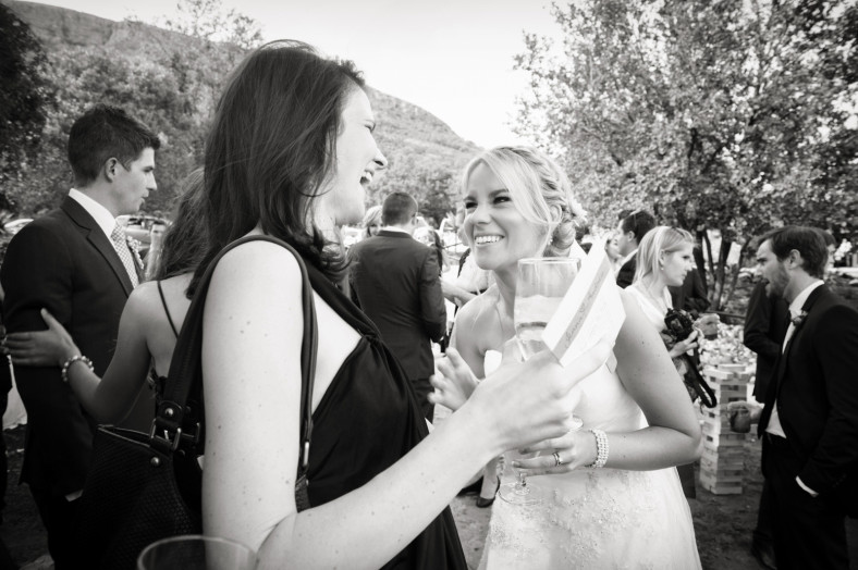 bride and friend