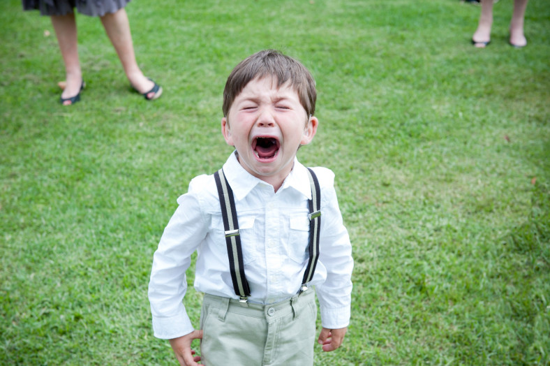 child throwing a tantrum