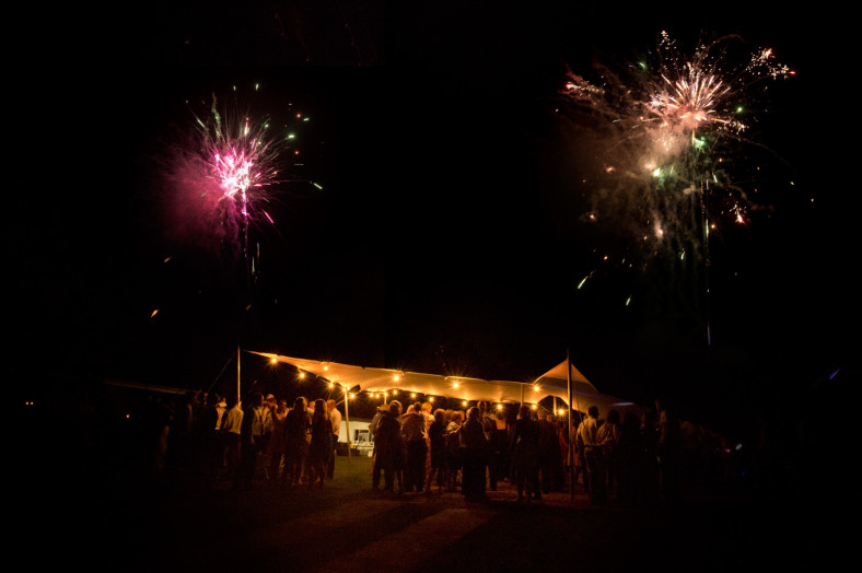 wedding venue at night