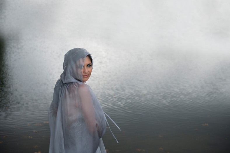 woman in veil