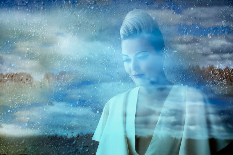 bride with reflection