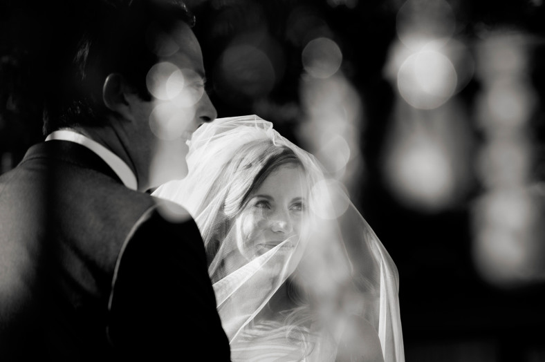 bride in wind