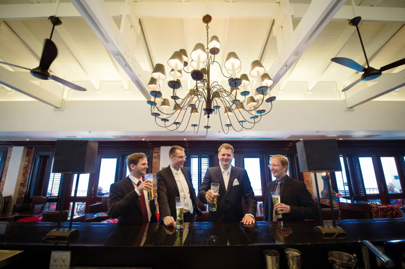 the oyster box hotel groom wedding photography