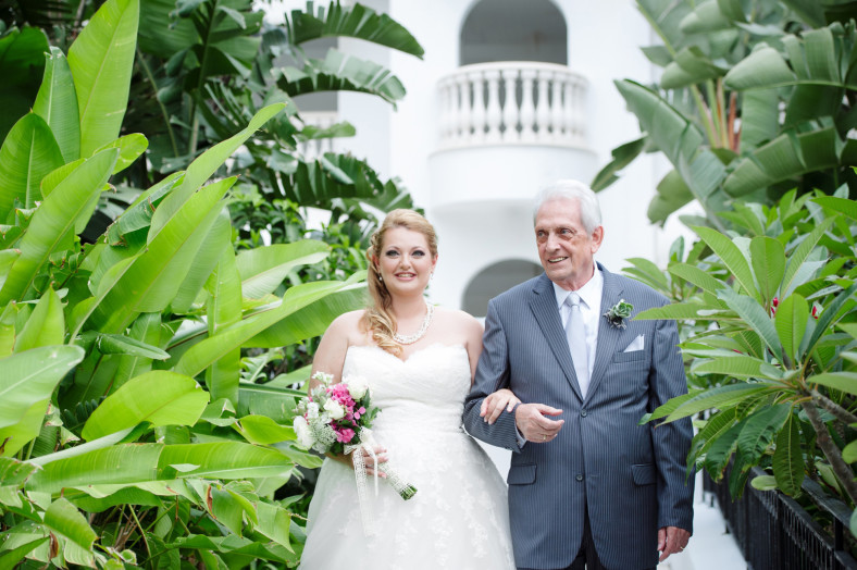 the oyster box hotel wedding photography ceremony bride walking down the aisle