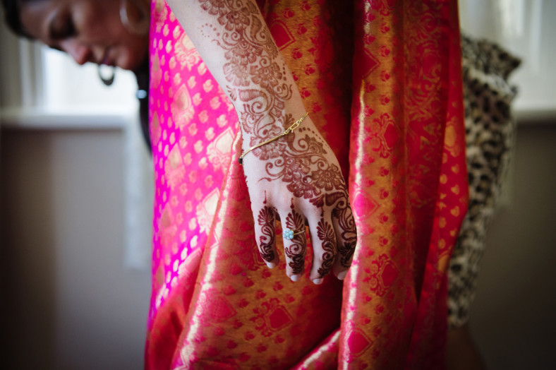Bride with Mendhi