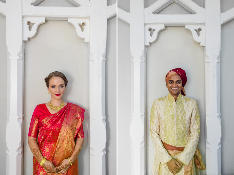 Hindu Christian Wedding Documentary Wedding Photographer Bride and Groom