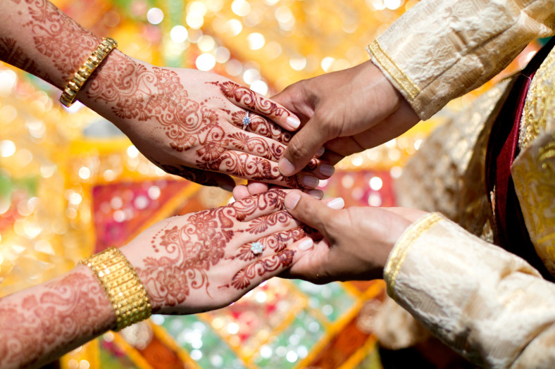Hindu Christian Wedding Documentary Wedding Photographer Bride and Groom
