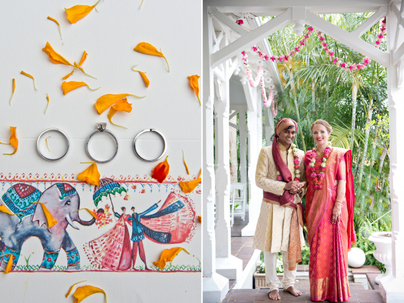 Hindu Christian Wedding Documentary Wedding Photographer Bride and Groom