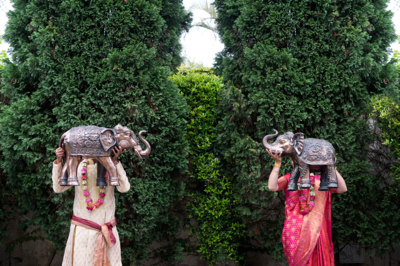 Hindu Christian Wedding Documentary Wedding Photographer Bride and Groom