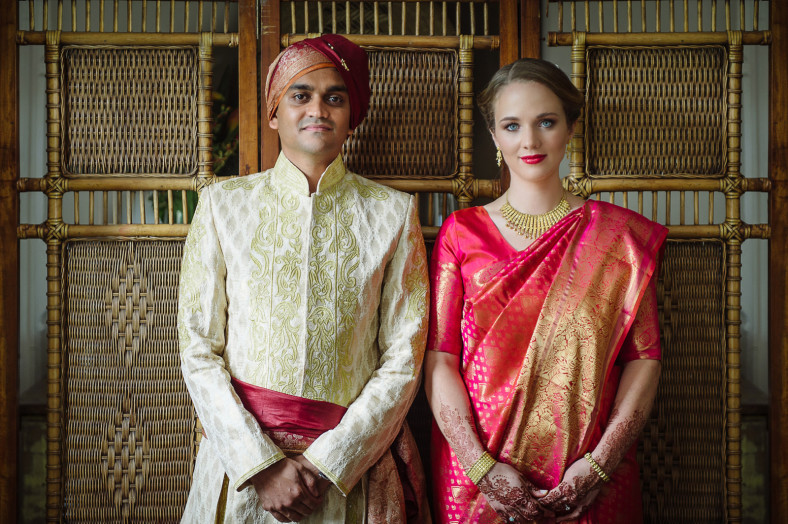 Hindu Christian Wedding Documentary Wedding Photographer Bride and Groom