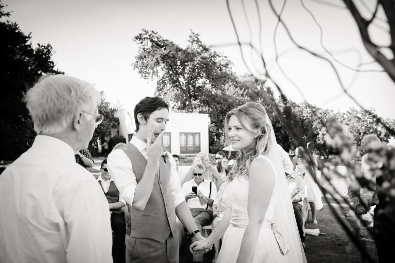 Vrede en Lust Cape Wedding Documentary Wedding Photography Ceremony Bride and Groom