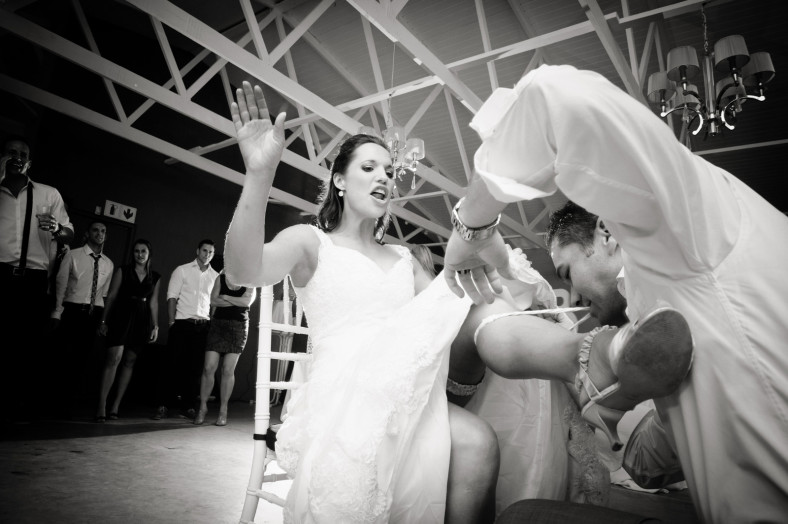 Talloula Documentary Wedding Photography Reception Garter